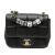 Chanel B Chanel Black Lambskin Leather Leather Mini Square Lambskin Resin Crystal Monacoco Flap France