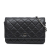 Chanel B Chanel Black Calf Leather CC Quilted skin Wallet on Chain Italy