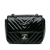 Chanel B Chanel Black Patent Leather Leather Mini Square Classic Patent Chevron Flap Italy