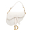 Christian Dior AB Dior White Canvas Fabric Mini Oblique Saddle Italy