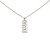 Tiffany & Co B Tiffany Silver 18K White Gold Metal Diamond Atlas Bar Pendant Necklace Italy