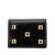 Salvatore Ferragamo B Ferragamo Black Calf Leather Studded Compact Wallet Italy