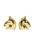 Hermès B Hermès Gold Gold Plated Metal Cheval Clip On Earrings France