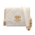 Chanel AB Chanel White Caviar Leather Leather Quilted Caviar Card Holder on Chain Italy