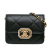 Chanel AB Chanel Black Calf Leather Quilted skin Strass Card Holder On Chain Italy