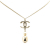 Chanel AB Chanel Gold Gold Plated Metal CC Faux Pearl Pendant Necklace Italy