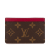 Louis Vuitton AB Louis Vuitton Brown with Red Monogram Canvas Canvas Monogram Card Holder Spain