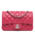 Chanel Pink Dark Pink Lambskin Leather Leather Mini Rectangular Classic Lambskin Single Flap France