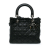 Christian Dior B Dior Black Lambskin Leather Leather Medium Lambskin Cannage Bow Lady Dior Italy