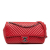 Chanel B Chanel Red Lambskin Leather Leather Medium Lambskin CC Crossing Flap Italy