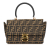 Fendi B Fendi Brown Canvas Fabric Zucca Satchel Italy