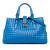 Bottega Veneta AB Bottega Veneta Blue Calf Leather Small Intrecciato Roma Italy