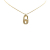 Christian Dior B Dior Gold Gold Plated Metal Rhinestones Padlock Pendant Necklace Germany