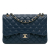 Chanel B Chanel Blue Caviar Leather Leather Jumbo Classic Caviar Double Flap France