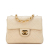 Chanel B Chanel Brown Light Beige Lambskin Leather Leather Mini Square Classic Lambskin Single Flap France