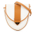 Saint Laurent B Yves Saint Laurent White with Brown Coated Canvas Fabric Crossbody France