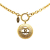 Chanel B Chanel Gold Gold Plated Metal CC Round Pendant Necklace France