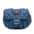 Chanel B Chanel Blue Lambskin Leather Leather Mini CC Chain Around Lambskin Flap Italy