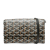 Goyard AB Goyard Black Coated Canvas Fabric Goyardine Varenne Continental Wallet On Strap France