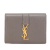 Saint Laurent AB Saint Laurent Gray Calf Leather Monogram Trifold Wallet Italy