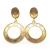 Chanel AB Chanel Gold Gold Plated Metal Hoop Clip on Earrings France