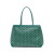 Goyard AB Goyard Green Coated Canvas Fabric Goyardine Bellechasse PM France