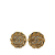 Chanel B Chanel Gold Gold Plated Metal Rhinestone CC Clip On Earrings France