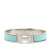 Hermès B Hermès Blue Light Blue with Silver Enamel Other Clic H Bracelet PM France