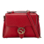 Gucci AB Gucci Red Calf Leather Small Dollar Interlocking G Satchel Italy