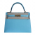 Hermès Sac Hermes Kelly 28 bleu Atoll