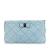 Salvatore Ferragamo AB Ferragamo Blue Denim Denim Fabric Quilted Vara Clutch Italy