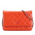 Chanel B Chanel Orange Dark Orange Patent Leather Leather Quilted Patent Wallet On Chain Spain