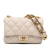 Chanel AB Chanel Brown Light Beige Lambskin Leather Leather Small Quilted Lambskin Funky Town Flap Italy