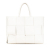 Bottega Veneta AB Bottega Veneta White Calf Leather Large Intreccio Arco Tote Italy