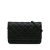 Chanel B Chanel Black Calf Leather Quilted Crumpled skin So Black Wallet On Chain Italy