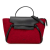 Celine B Celine Red with Black Chemical Fiber Fabric Mini Felt and Calfskin Belt Satchel Italy