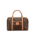 Celine B Celine Brown Coated Canvas Fabric Macadam Boston Bag Italy