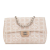 Chanel B Chanel Brown Light Beige Nylon Fabric Medium New Travel Line Classic Single Flap Italy