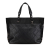 Chanel B Chanel Black Coated Canvas Fabric Large Paris Biarritz Tote Italy