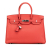 Hermès AB Hermès Red Calf Leather Clemence Birkin Retourne 35 France