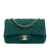 Chanel B Chanel Green Cotton Fabric Mini Rectangular Classic Jersey Single Flap France