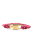 Louis Vuitton AB Louis Vuitton Pink with Gold Calf Leather Gold Plated LV Padlock Bracelet Italy