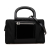 Salvatore Ferragamo B Ferragamo Black Calf Leather Gancini skin and Canvas Satchel Italy