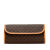 Celine B Celine Brown Coated Canvas Fabric Macadam Clutch Italy