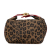 Fendi AB Fendi Brown Canvas Fabric Leopard Print Handbag Italy