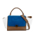 Celine B Celine Brown with Multi Calf Leather Medium Tricolor Trapeze Satchel Italy