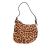 Fendi B Fendi Brown Canvas Fabric Zucca Oyster Leopard Print Ponyhair Hobo Italy