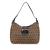 Fendi B Fendi Brown Beige Canvas Fabric Zucchino Shoulder Bag Italy