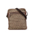 Fendi B Fendi Brown Beige Canvas Fabric Zucchino Crossbody Italy