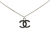 Chanel AB Chanel Silver Silver Metal Plated CC Pendant Necklace France